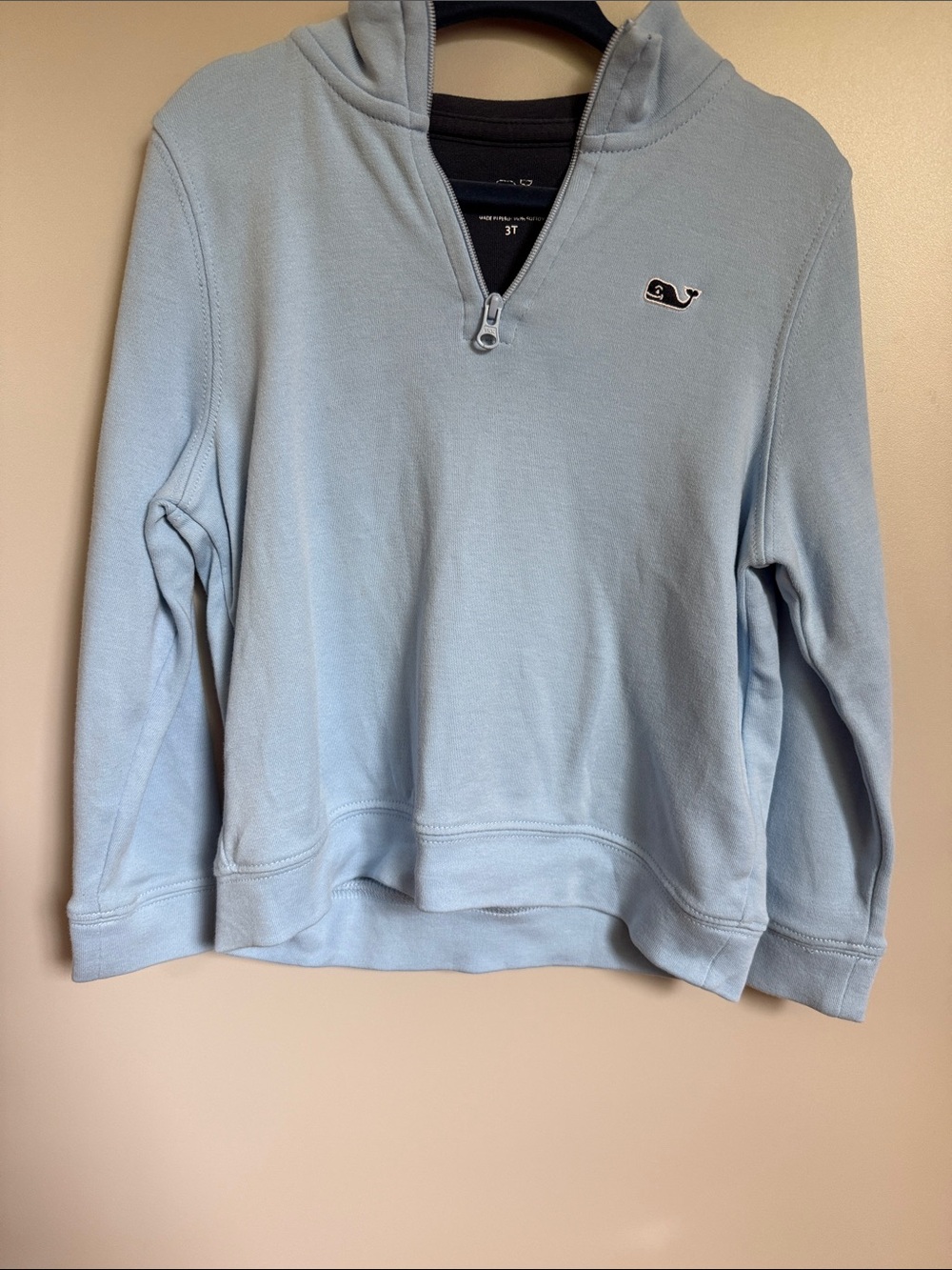 Vineyard Vines Men’s Light Blue Half-Zip Hoodie Sweater